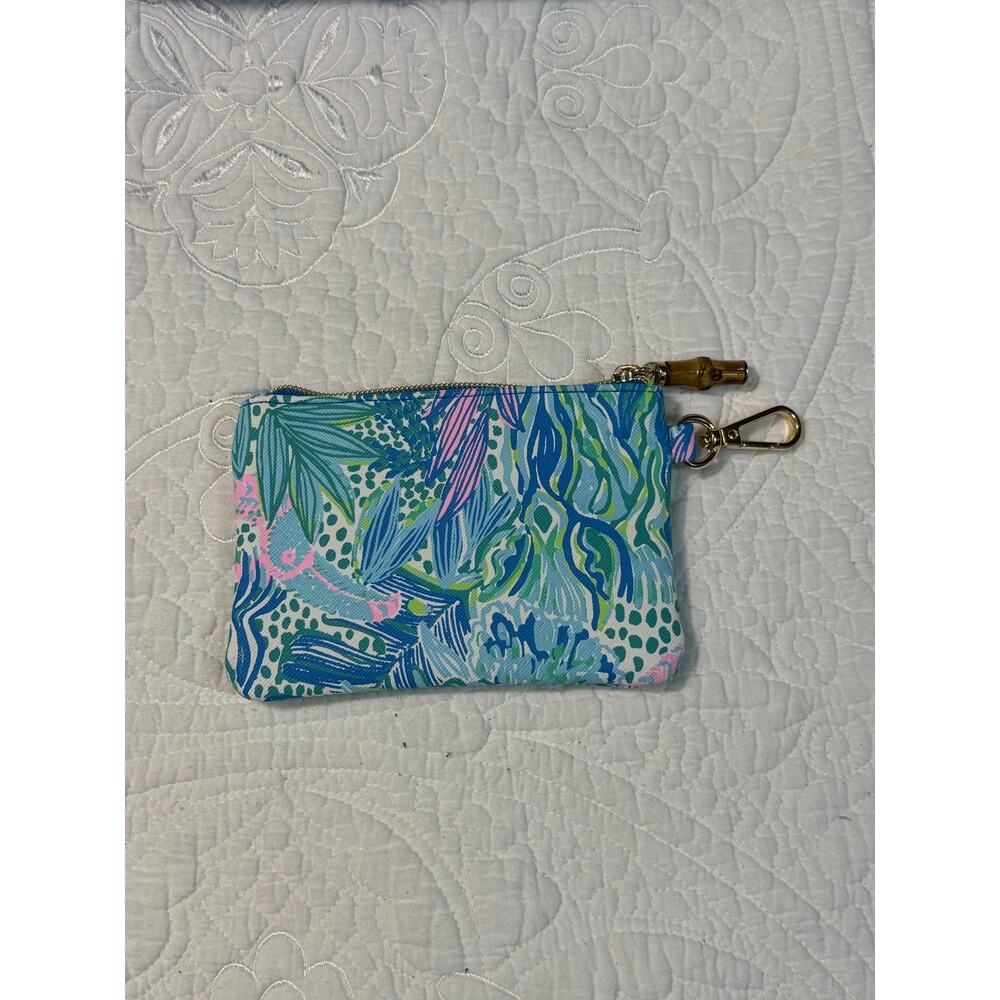 NWOT Lilly Pulitzer Women Blue/Pink Holiday In The Sun Bag Wallet Purse Set - Picture 4 of 12